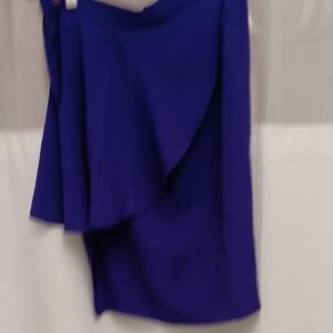 Chic Asymmetrical Blue Skirt